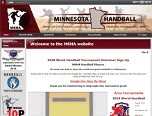 Tablet Screenshot of mnhandball.org